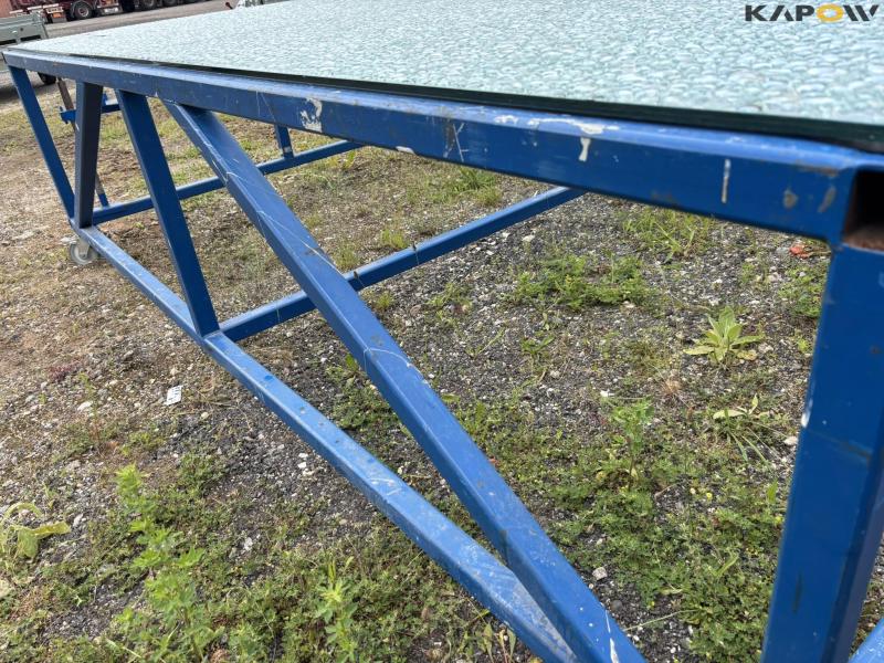 Workshop trolley with tempered glass top 21