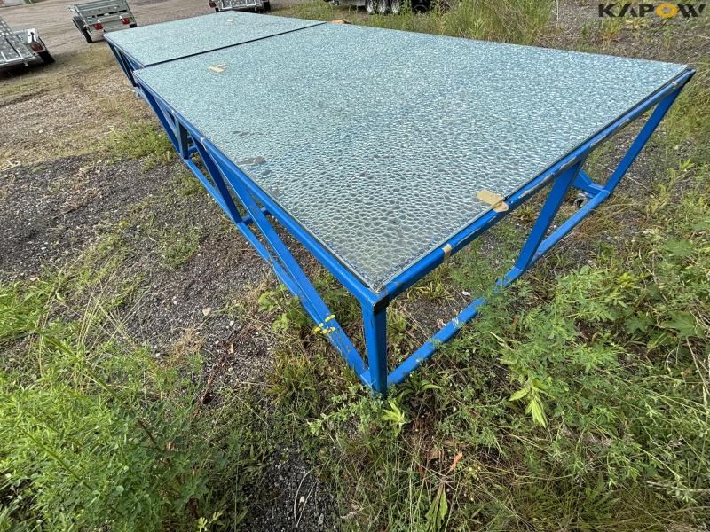 Workshop trolley with tempered glass top 6