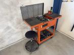 Workshop trolley, blackboard and chair 3