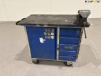 Tool table with steel plate and vice 2