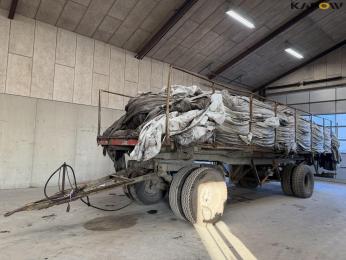 Trailer with potato canvas covers