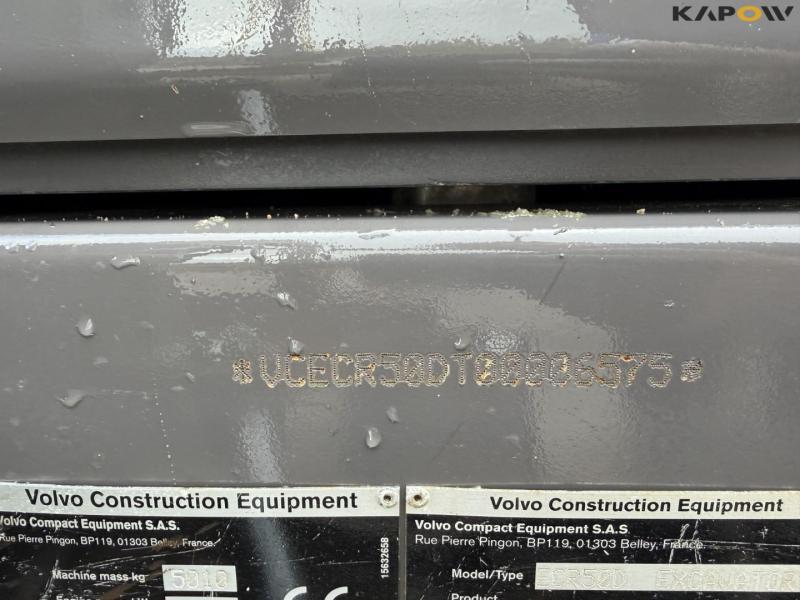 Volvo ECR50D excavator with rotary tilt 54