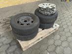 4 Stk. Hjul Str. 185/65 R15 + Kapsler 3