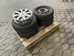 4 Stk. Hjul Str. 185/65 R15 + Kapsler 7