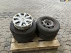4 Stk. Hjul Str. 185/65 R15 + Kapsler 8