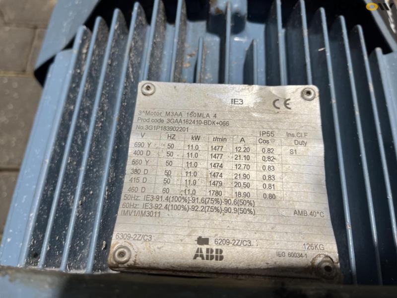 ABB 11kw el motor med flange 9