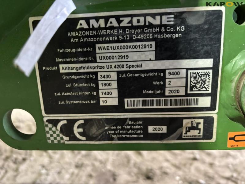 Amazone UX4200 trailersprøjte 20