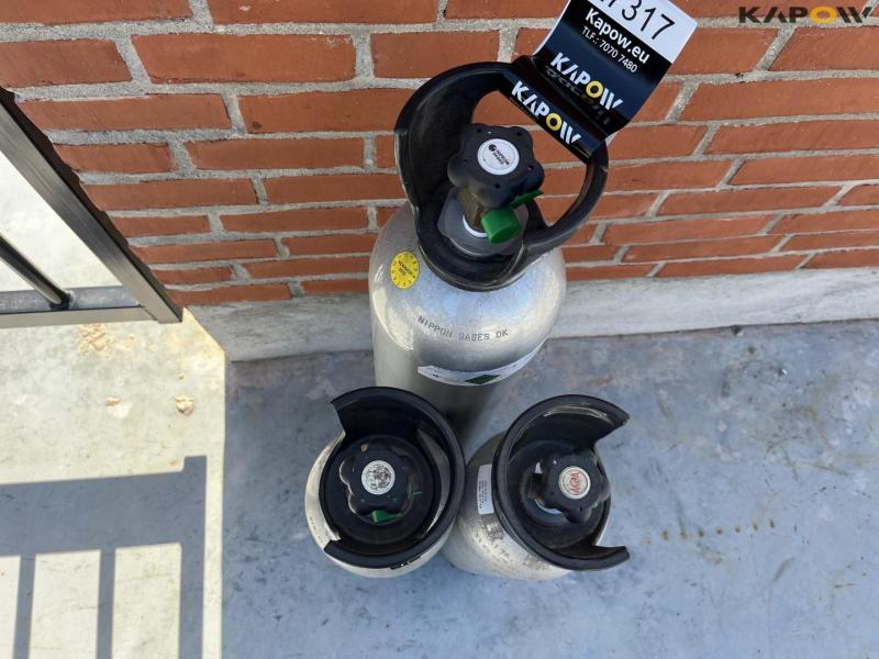 Co2 6 og 10 kg flasker med indhold 6