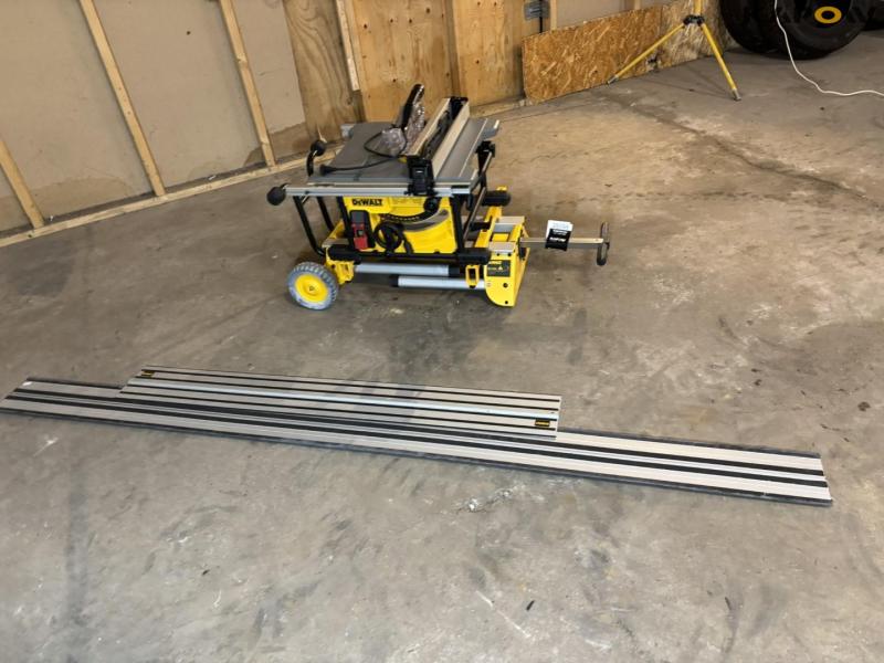 Dewalt DWE 7485-QS bordsav + føringsskinner 2