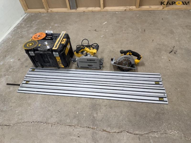 Dewalt dyksav + rundsav og skinne 19