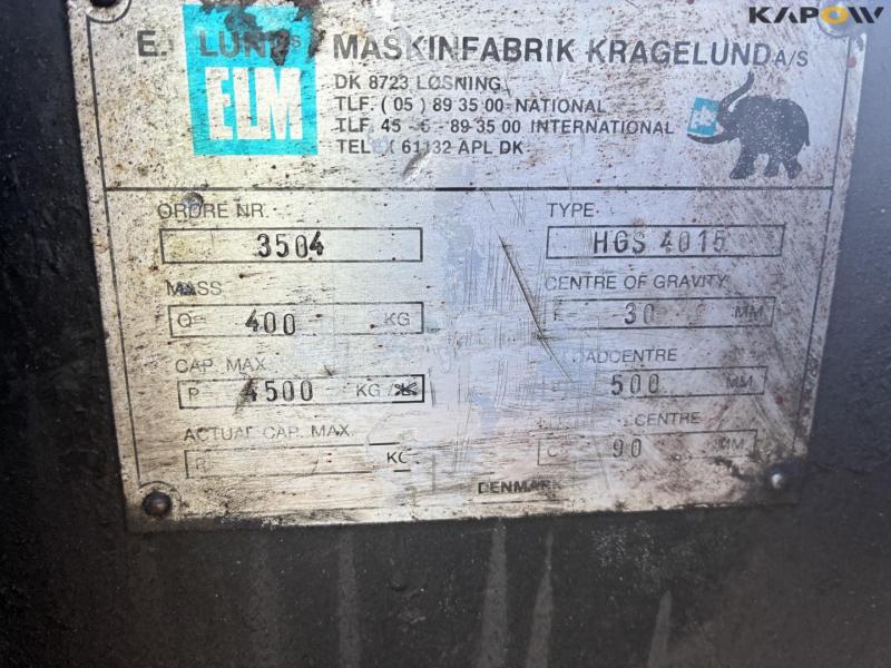 ELM HGS4015 pallegafler med Volvo hurtig hitch 26