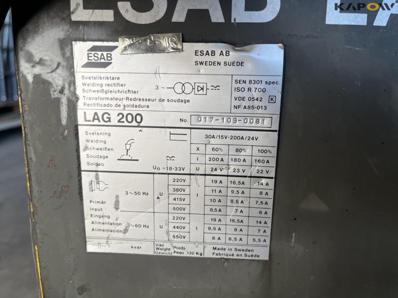 Esab LAG 200 svejser 17