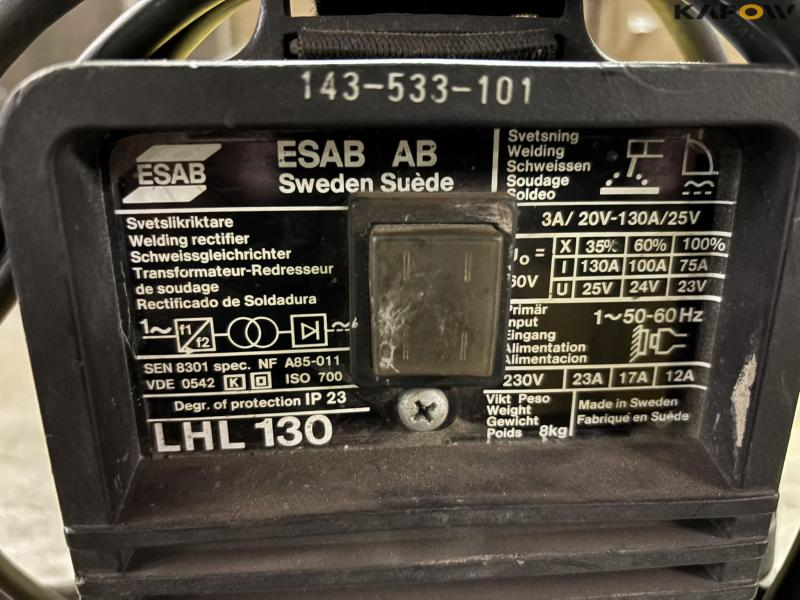 ESAB LHL 130 Caddy svejser 220 volt 14