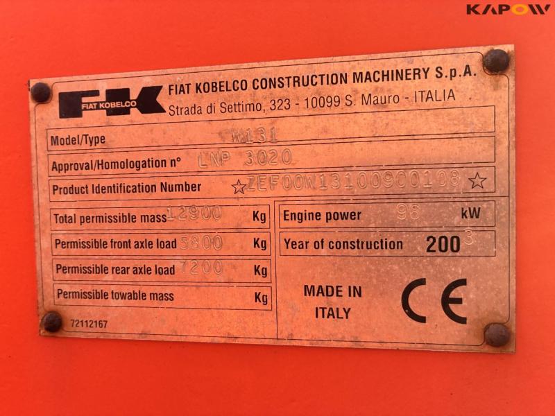 Fiat Kobelco W131 gummihjulslæsser 55