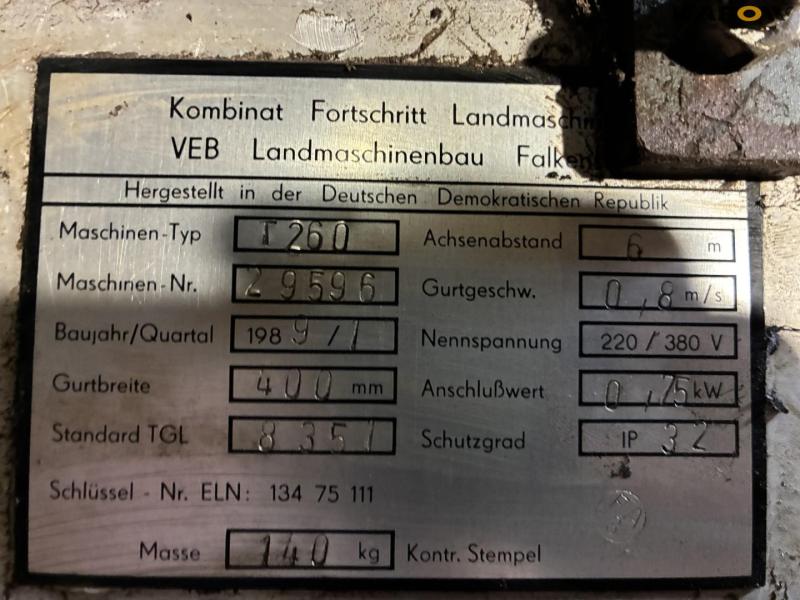 Fortschritt T260 transportbånd 8
