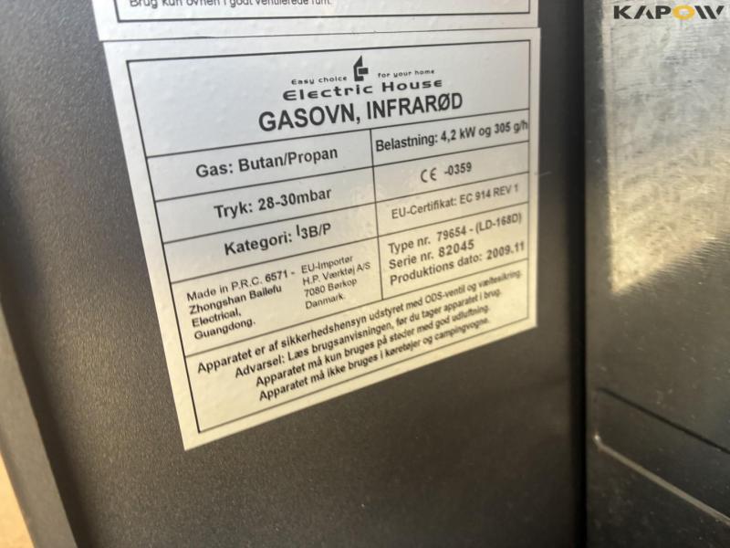 Gasovn + varmeblæser 10