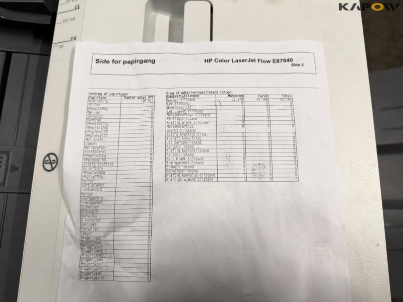 HP Color LaserJet Managed Flow MFP E87640z printer/kopimaskine 23