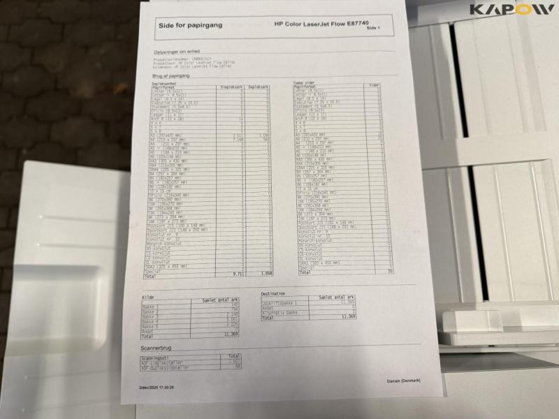 HP Color LaserJet Managed Flow MFP E87740z printer/kopimaskine 20