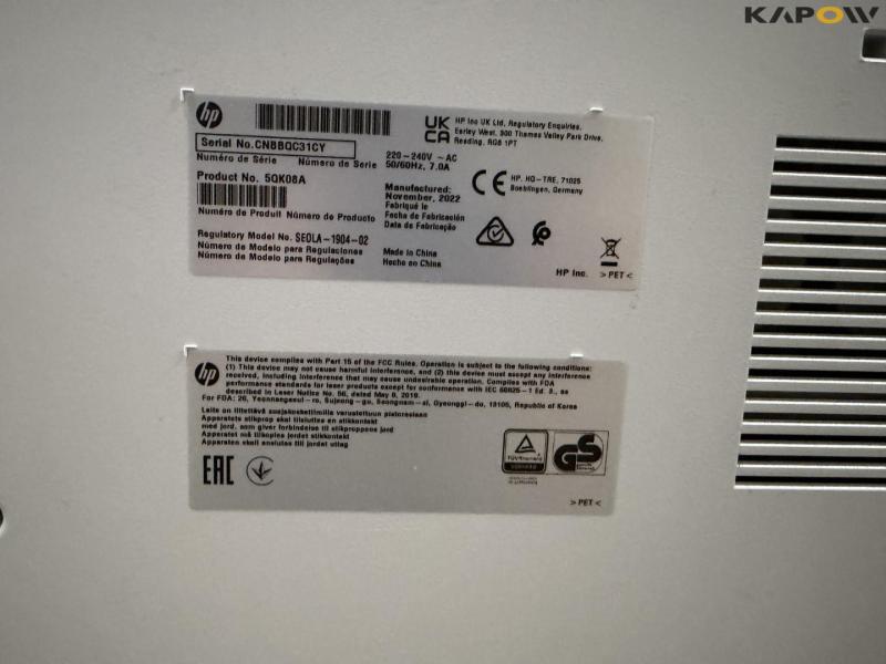 HP Color LaserJet Managed Flow MFP E87740z printer/kopimaskine 25