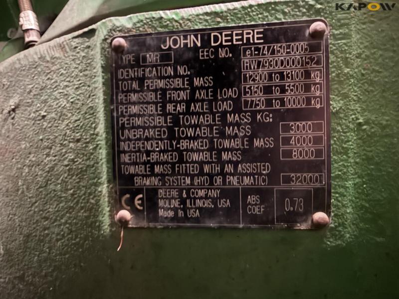 John Deere 7930 traktor 70