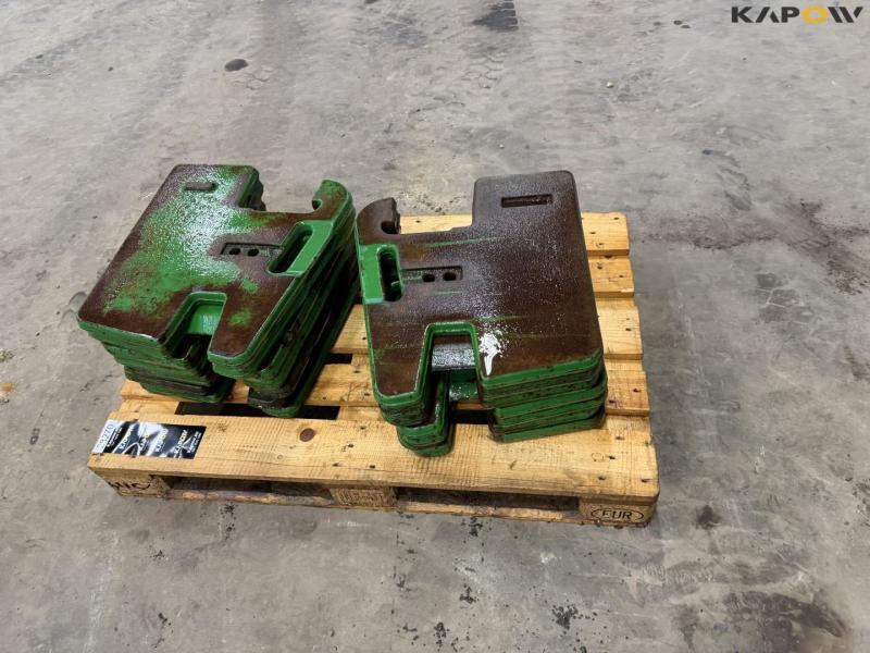 John Deere vægtskiver - 14 stk. a 50kg 6