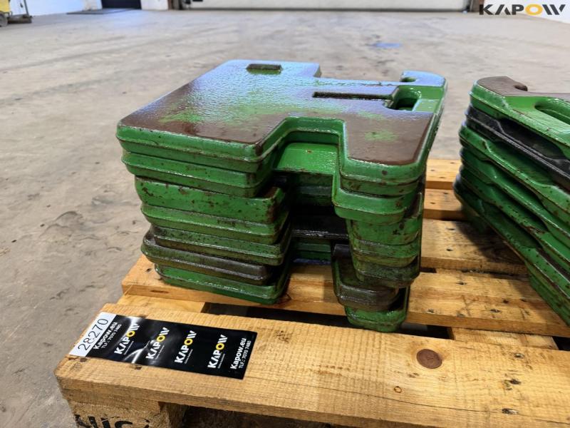 John Deere vægtskiver - 14 stk. a 50kg 9