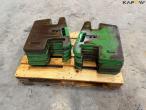John Deere vægtskiver - 14 stk. a 50kg 2