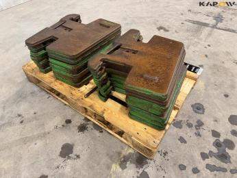 John Deere vægtskiver - 14 stk. a 50kg