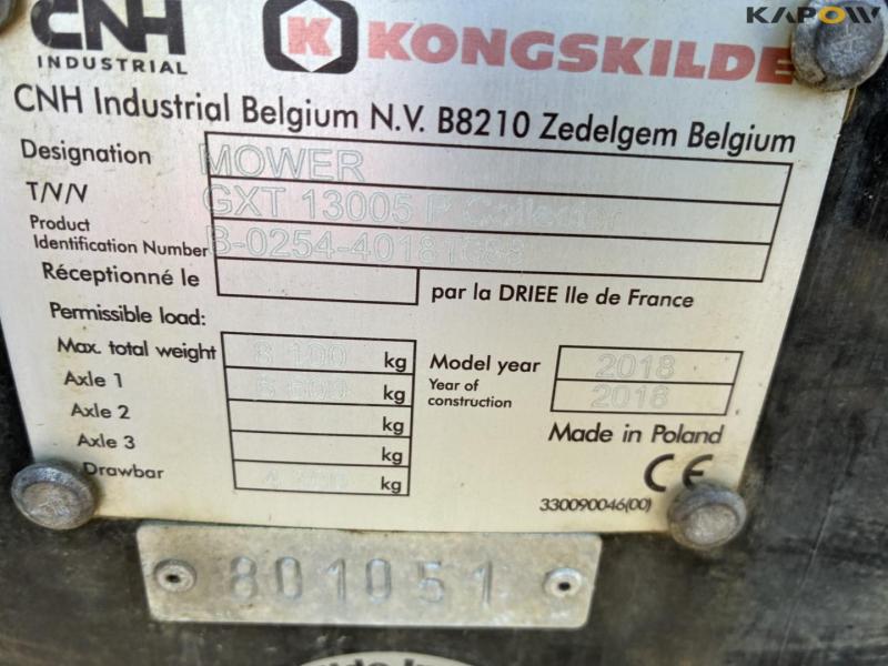 Kongskilde GXT 1300S slåsæt med bånd 27