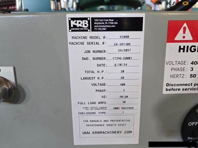 KRB H3000 industrimaskine til armeringsjern  40