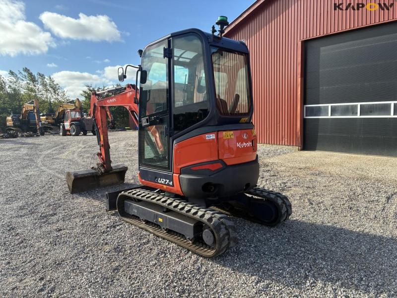 Kubota U27-4 minigravemaskine med planerskovl 7