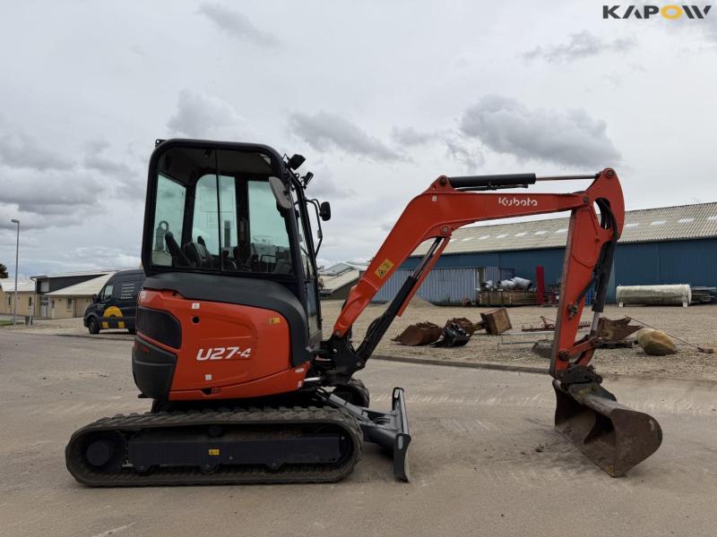 Kubota U27-4 minigravemaskine med planerskovl 4