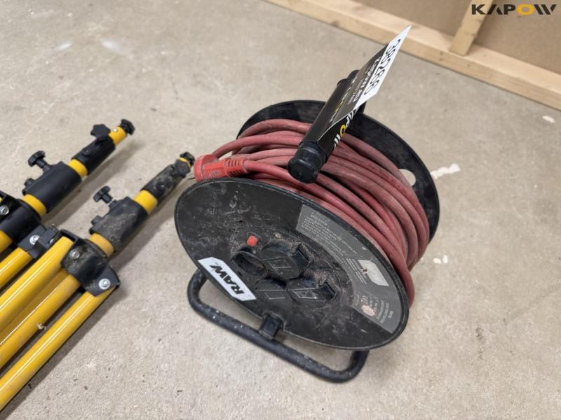 Lamper, stativ og kabelruller 15
