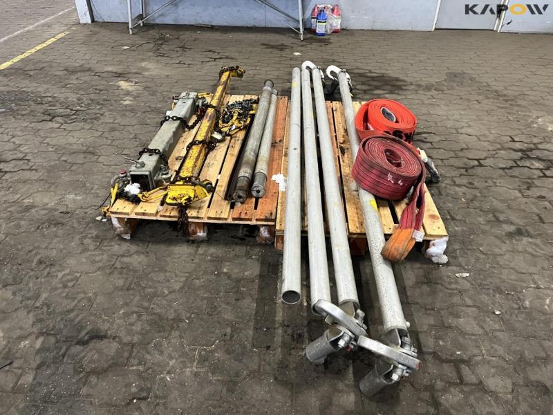 Løfteåg og kabel af ruller til tromler 8