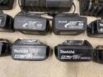 Makita radio, batterier og lader 7