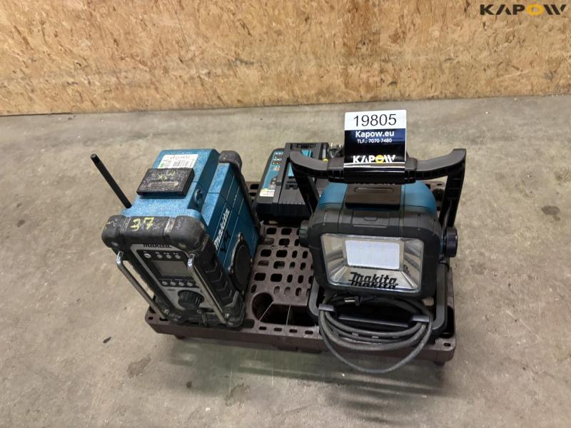 Makita Radio, Lampe og Oplader 8