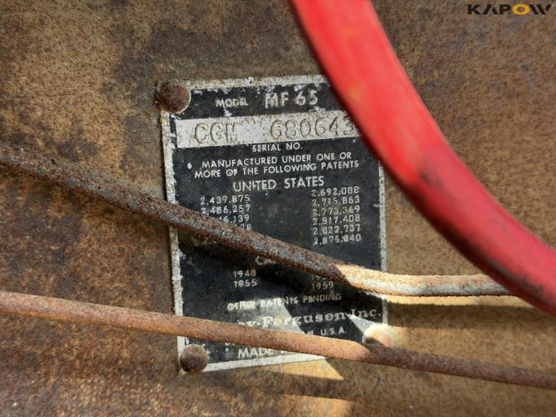 Massey Ferguson 65 traktor - Amerikansk model 18