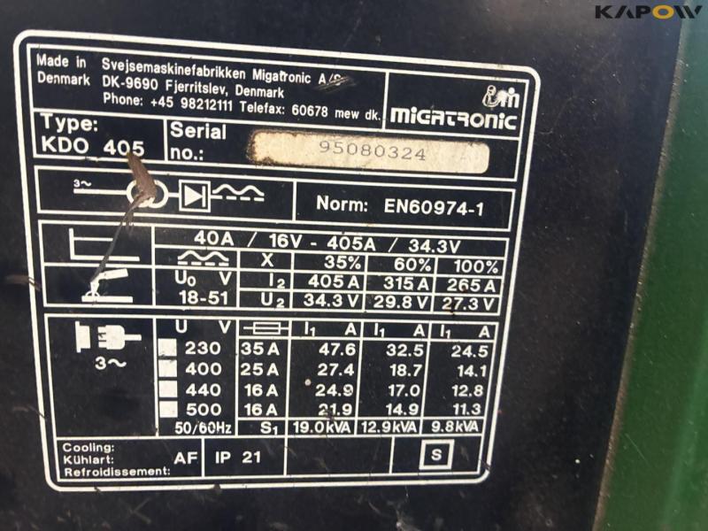 Migatronic dyna mig 405 / LDH 160 svejser 8