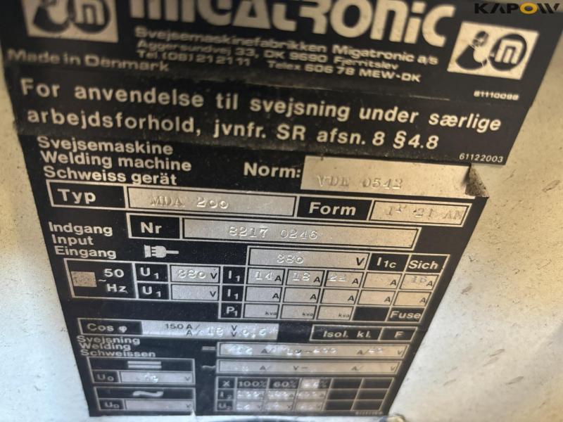 Migatronic MDA 200 TIC svejser 16