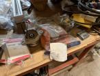 Reservedele og reol 50