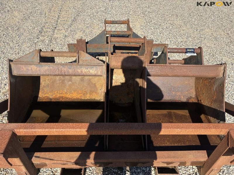 Skovlholder, skovl og pallegafler med Hydrema hitch 12