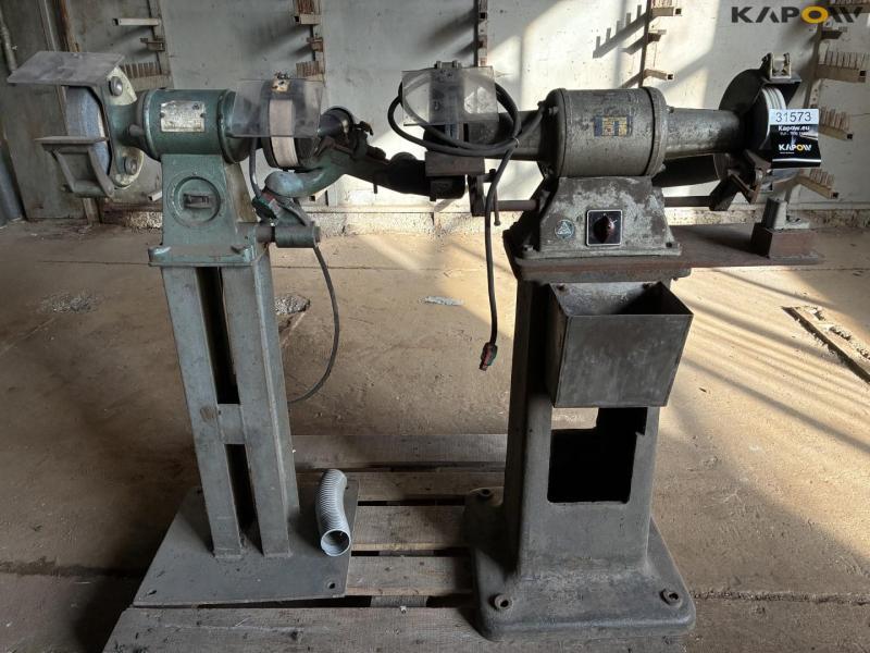 Slibesten med kraftig fod - 2 stk. 1