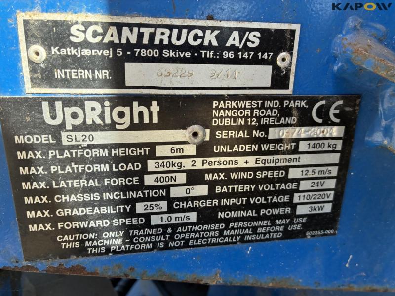 Upright SL20 6M el lift 16