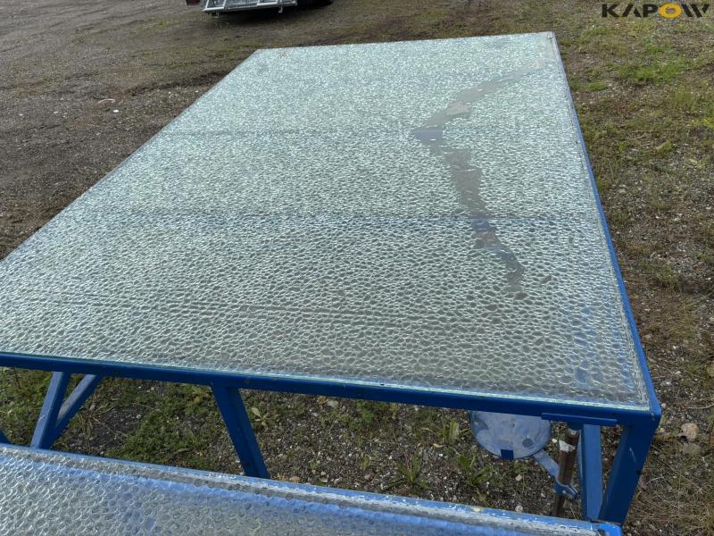 Værkstedsrullebord med hærdet glasplade 6