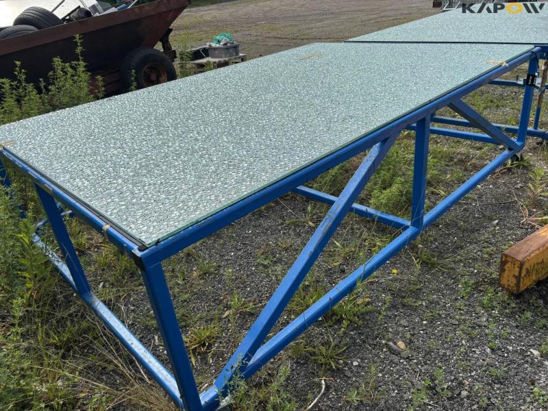 Værkstedsrullebord med hærdet glasplade 5