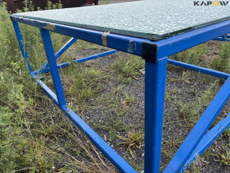 Værkstedsrullebord med hærdet glasplade 14