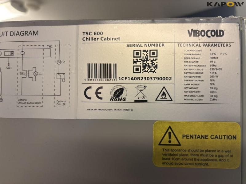 Vibocold TSC 600 køleskab 25