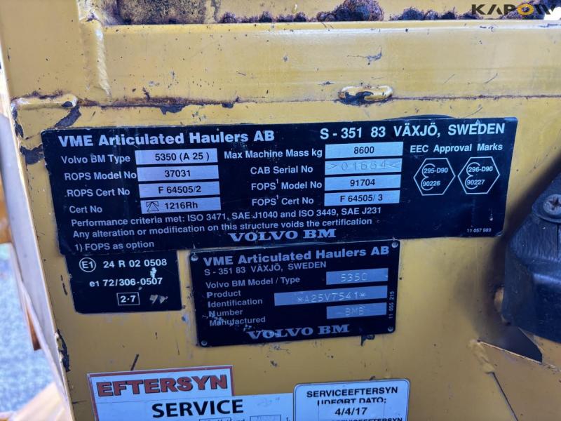 Volvo A25B dumper 6X6 60