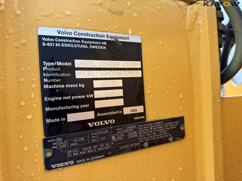 Volvo L110H gummihjulslæsser 62