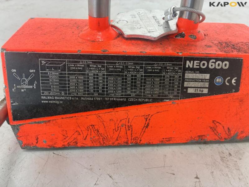 Walmag Neo 600 løfte magnet 8